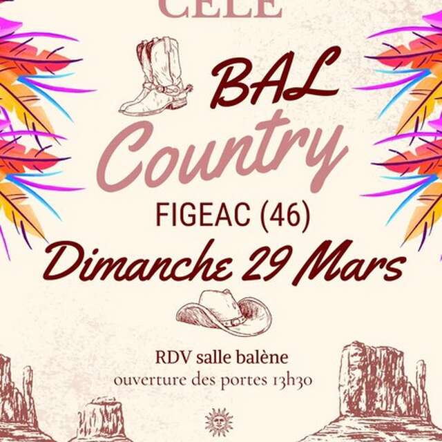 Bal Country Line Dance avec Texas Country Célé à Figeac