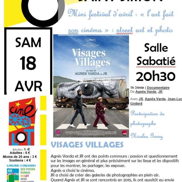 Mini festival du cinéma à Saint-Simon : Visages Villages
