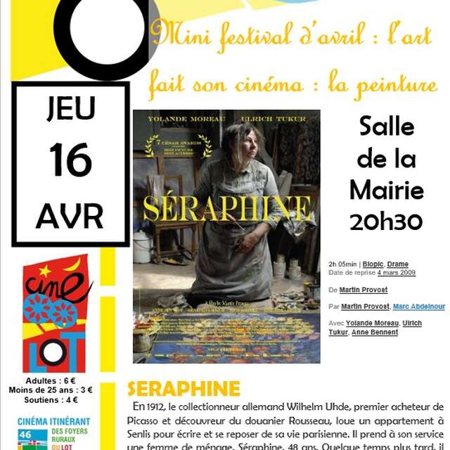 Mini festival de cinéma à Lacapelle-Marival : Séraphine