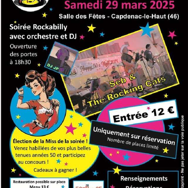 Soirée Happy 50’s Night à Capdenac