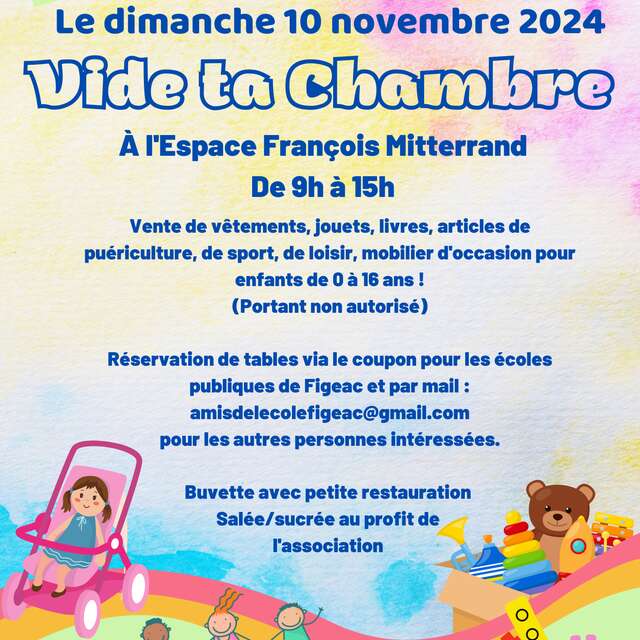 Vide ta chambre des amis de l'école à Figeac