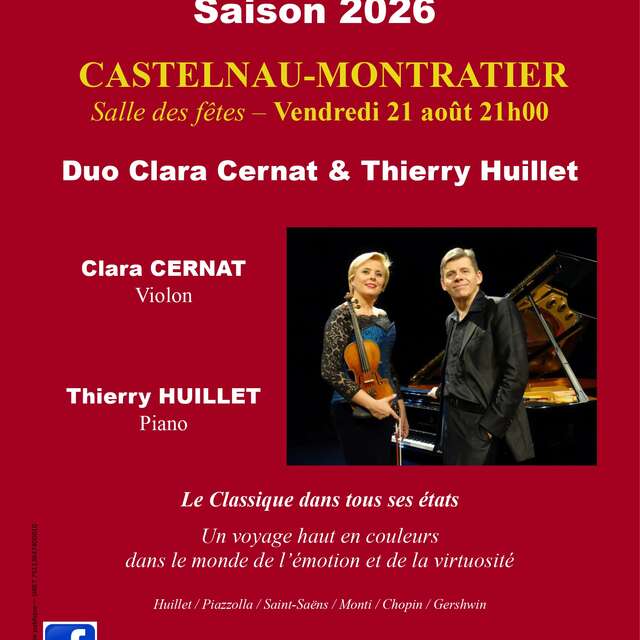 Festival du Quercy Blanc : Duo piano et violon