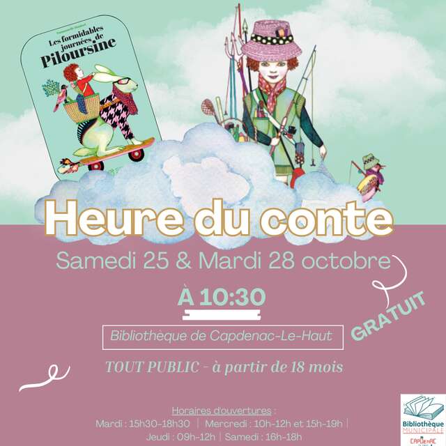 L'heure du conte  à la bibliothèque de Capdenac-le-Haut