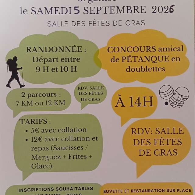 Randonnée et concours amical de pétanque