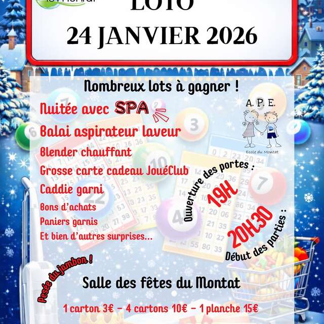 Loto de l'APE de l'école