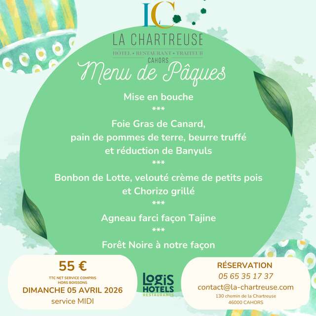 Menu de Pâques à la Chartreuse