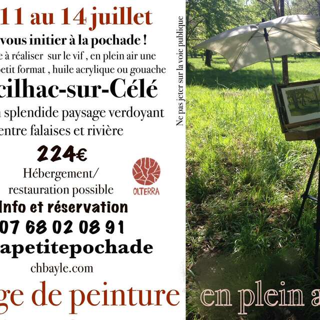 Stage de peinture en plein air à  Marcilhac-sur-Célé