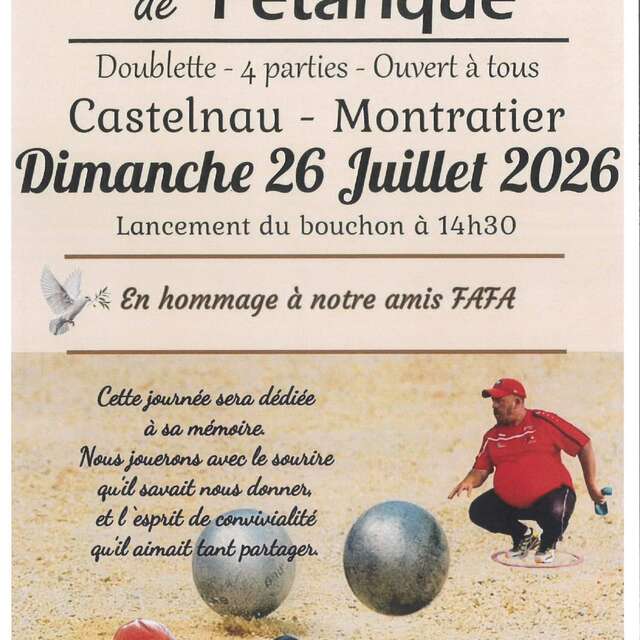 Concours de pétanque en doublette