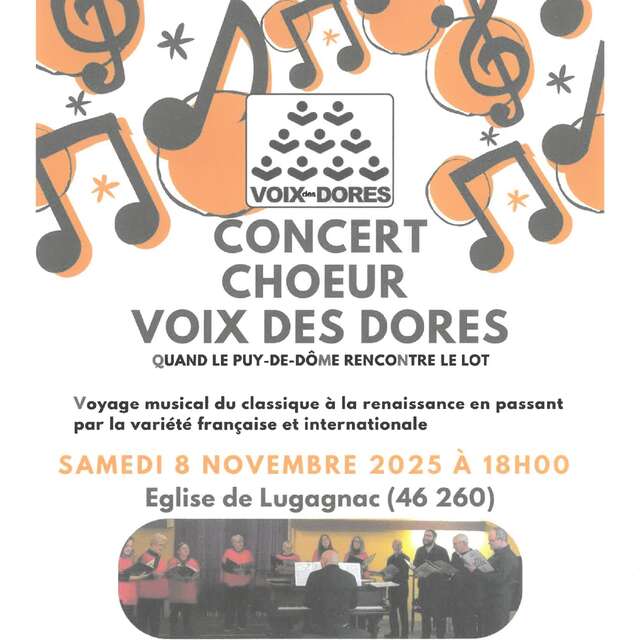Concert Choeur Voix des Dores à Lugagnac