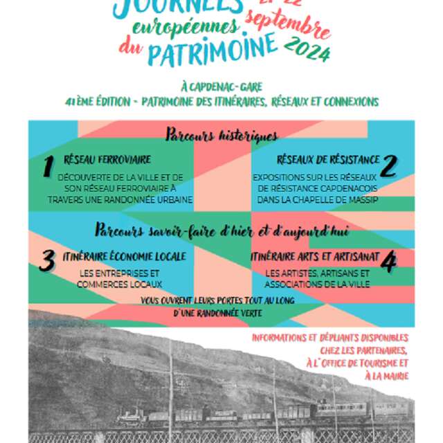 Journées du Patrimoine à Capdenac-Gare, parcours industrie et patrimoine vivant.