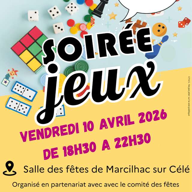 Soirée jeux à  Marcilhac-sur-Célé