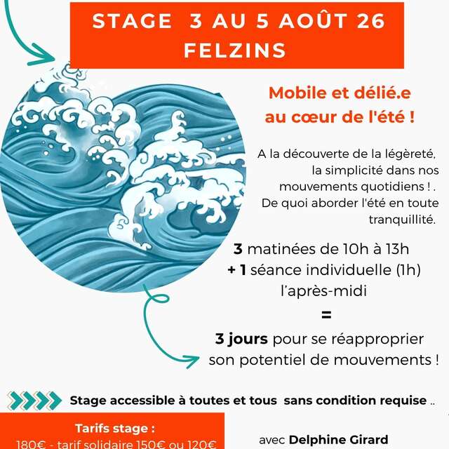 Stage Feldenkrais à Felzins