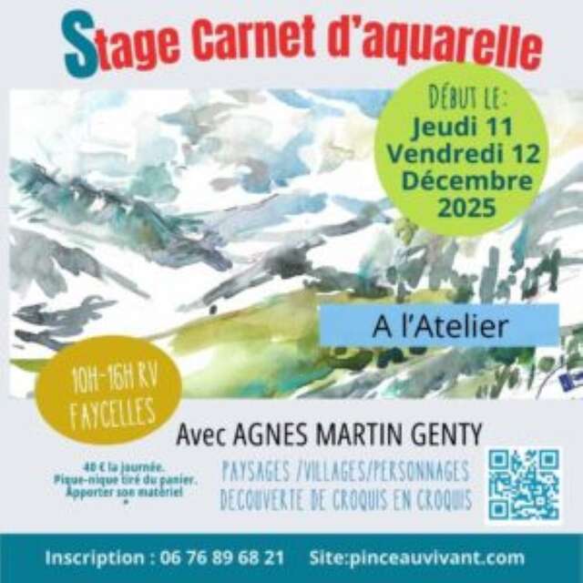 Stage Carnet de voyage à Faycelles, hiver