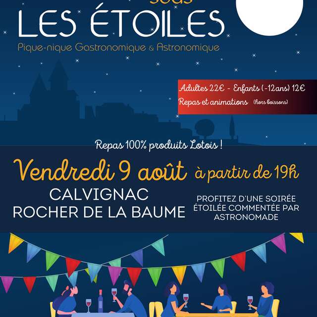 La tablée sous les étoiles à Calvignac