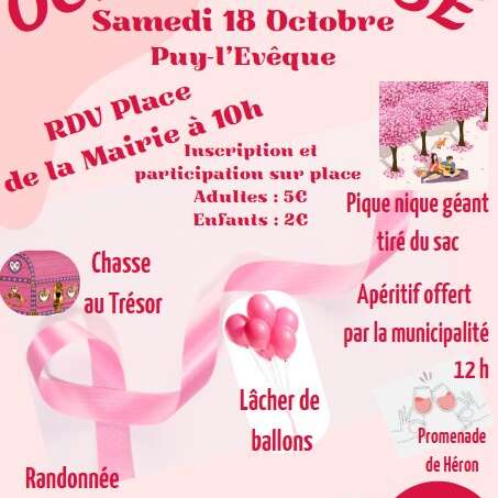 Octobre rose à Puy-l'Evêque : randonnée et chasse au trésor