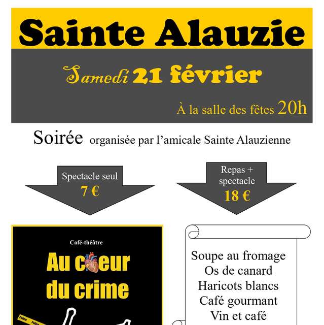Soirée repas-théâtre Au cœur du crime