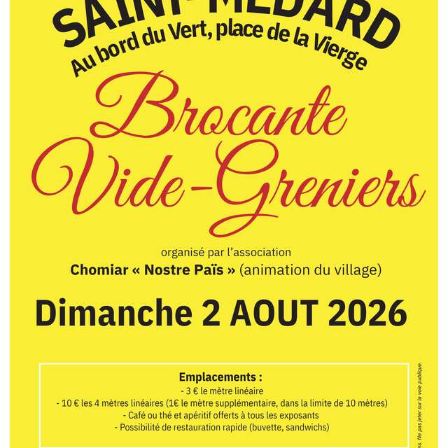 Brocante/Vide-greniers à Saint-Médard