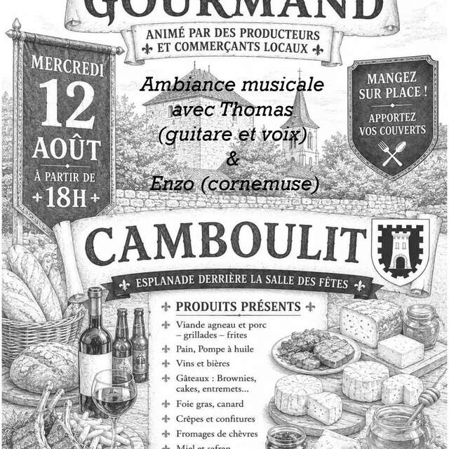 Marché gourmand à Camboulit