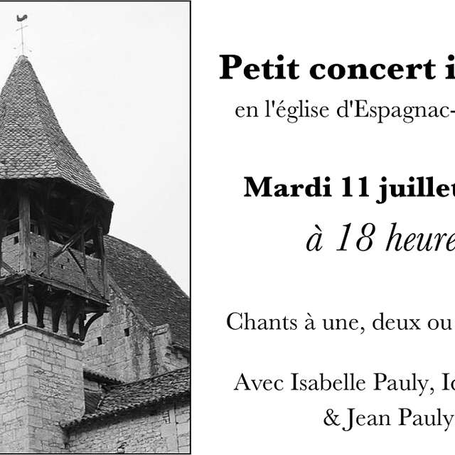 Petit Concert Intime, à Espagnac Sainte-Eulalie