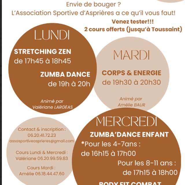 Information Saison sportive de l'Association Sportive d'Asprières