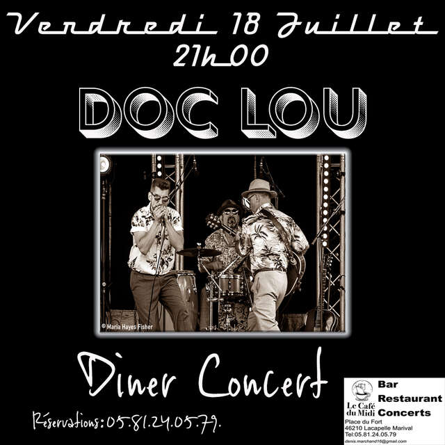 Concert "Doc Lou" au Café du Midi