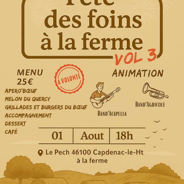 Fête des foins à la ferme à Capdenac-le-Haut