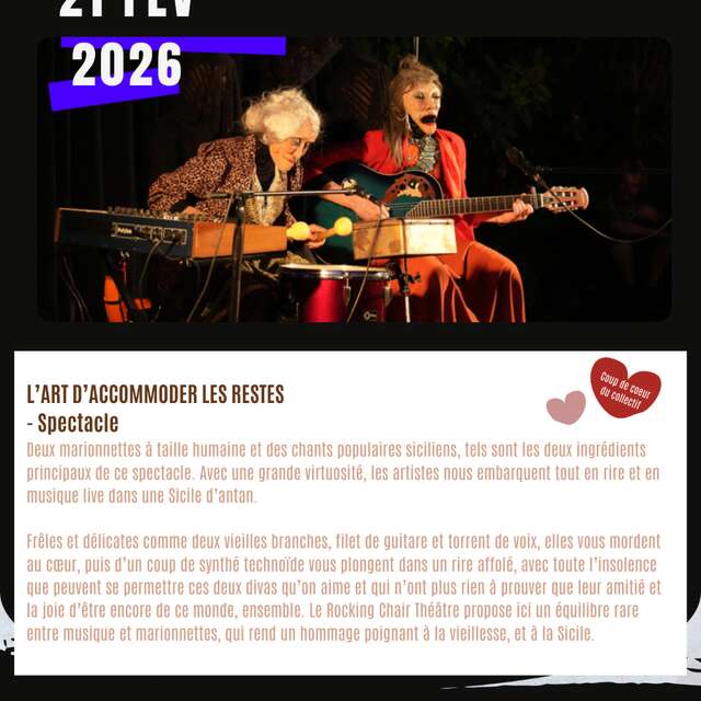 Spectacle «l’art d’accommoder les restes» ! à Saint-Cirgues