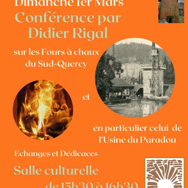 Conférence : " Les fours à ciments et chaux du Quercy et de Cénevières"