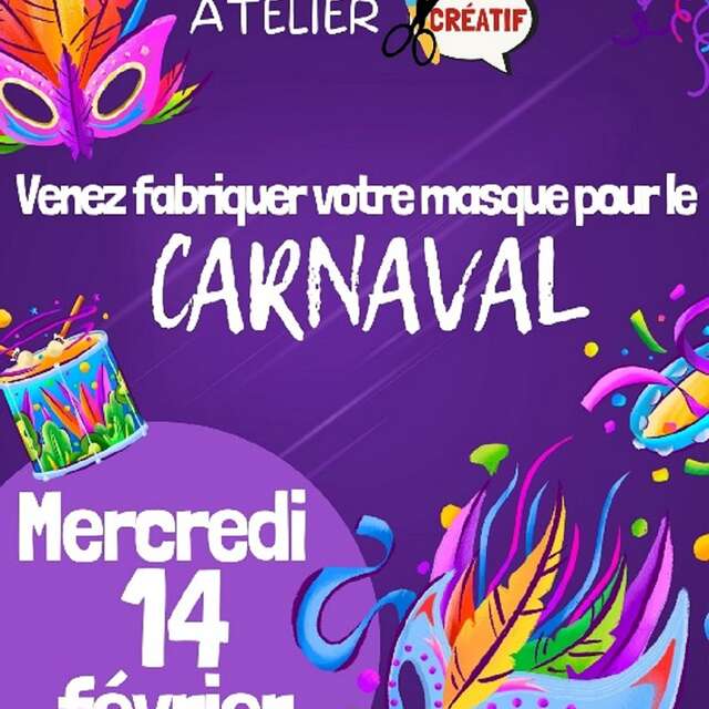 Atelier  Créatif : masque de carnaval !