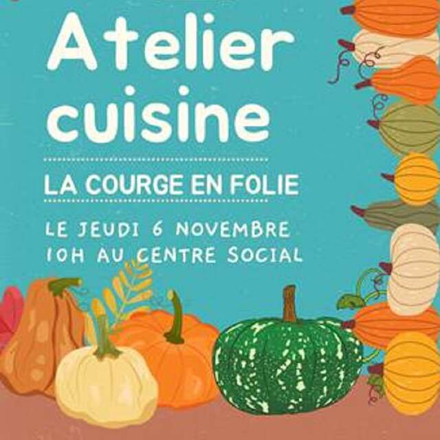 Atelier Popote Papote au Centre Social, la courge en folie