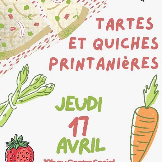 Atelier cuisine tartes et quiches printanières