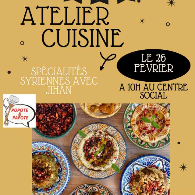 Atelier cuisine "Popote et Papote" à Figeac : spécialités syriennes