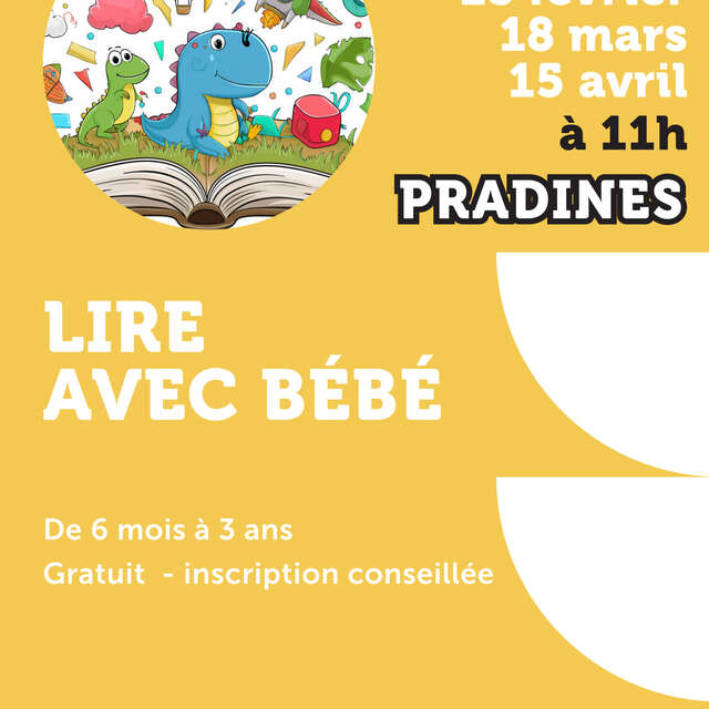 Lire avec bébé à la médiathèque de Pradines