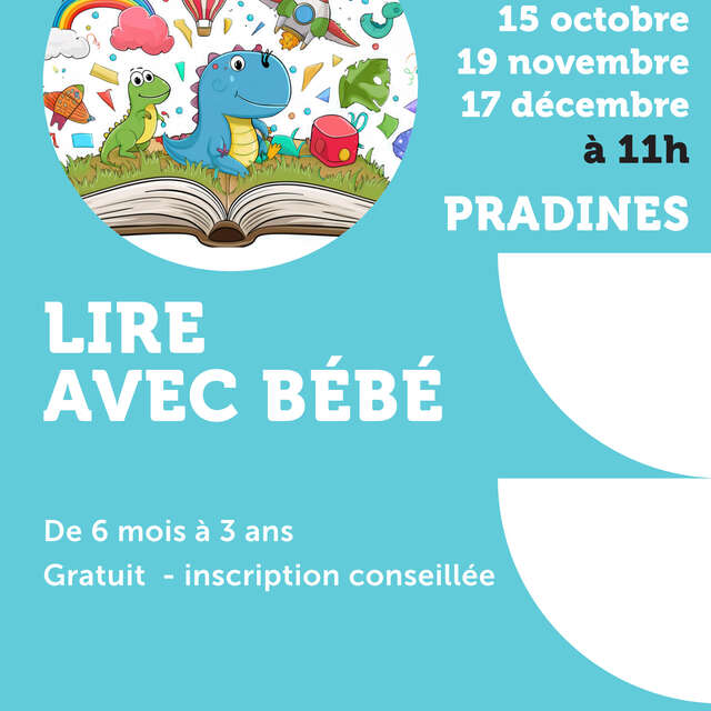 Lire avec bébé à la médiathèque de Pradines