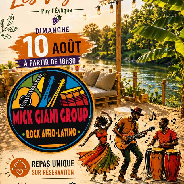 Repas concert au camping Les Vignes