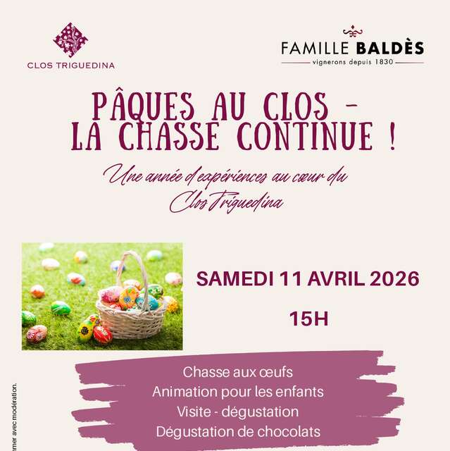 Pâques au Clos - La chasse continue !