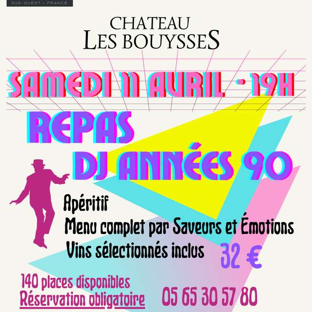 Repas et soirée DJ année 90