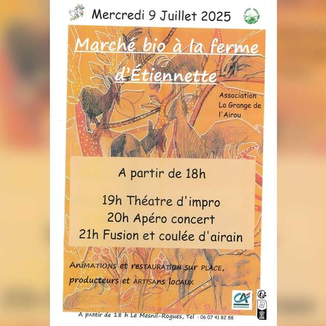Marché bio à la Ferme d'Etiennette