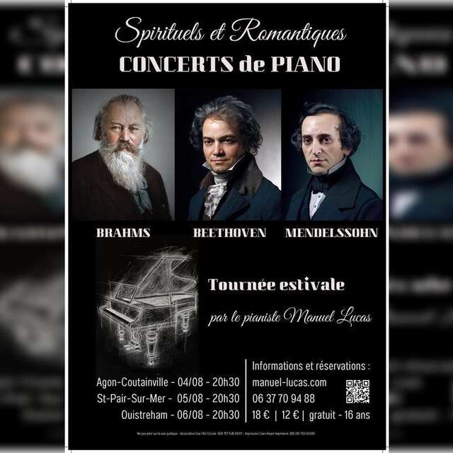 Spirituels et Romantiques au piano - Beethoven, Brahms et Mendelssohn