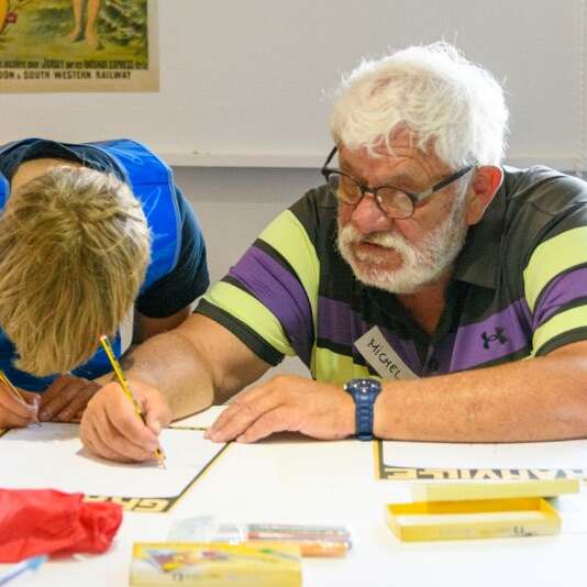 Un portrait cubiste à 4 mains, atelier parent-enfant