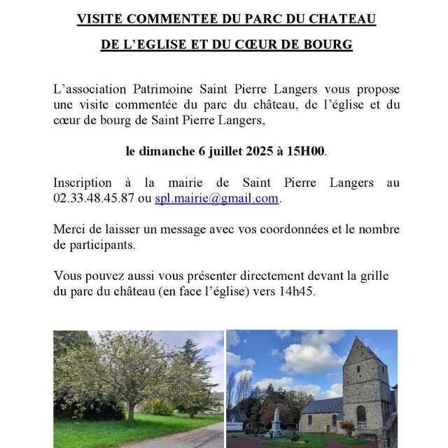Visite commentée du parc du château, de l'église et du coeur de bourg