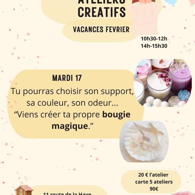 Ateliers créatifs : création de bougies