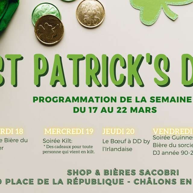 Semaine de la St Patrick au Sacobri