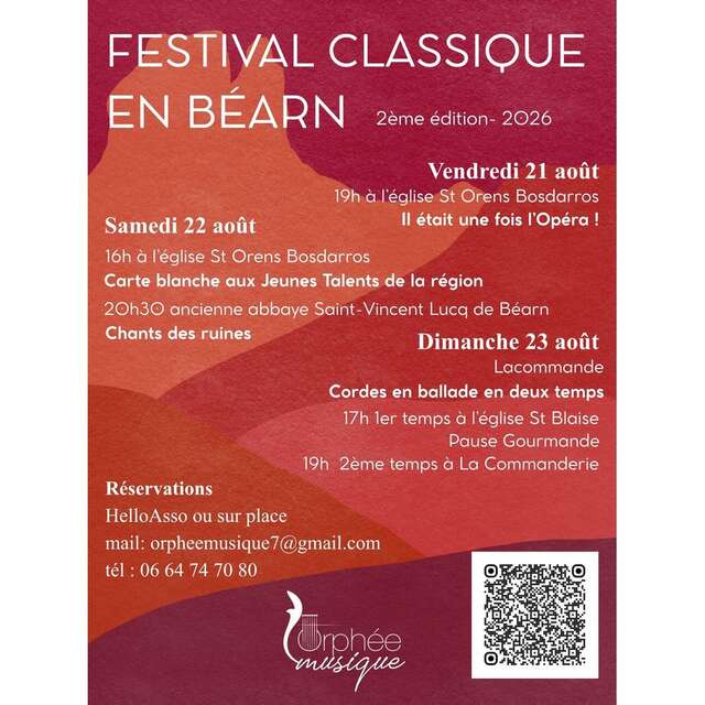 Festival classique en Béarn : Carte blanche aux jeunes talents de la région