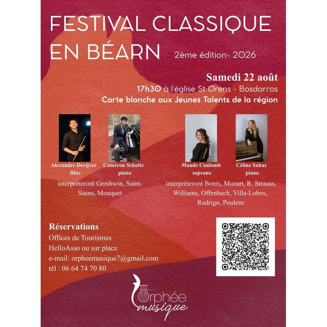Festival classique en Béarn : Carte blanche aux jeunes talents de la région