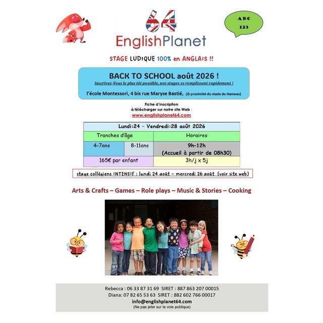 English Planet - Stage anglais "Back to school"