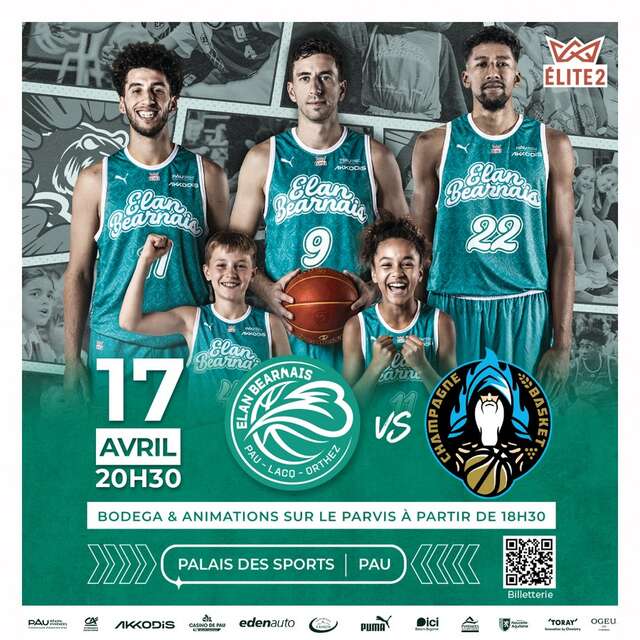 Basket ProB: Elan Béarnais Pau Lacq Orthez Vs Chalons-Reims