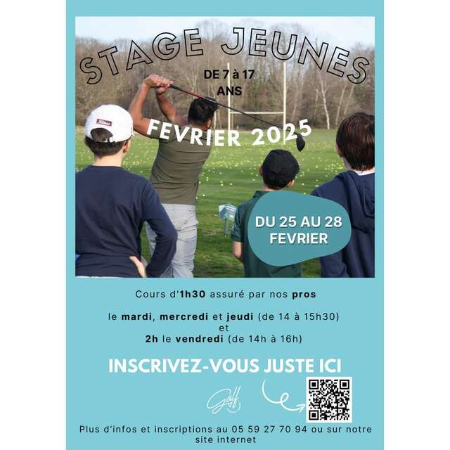 Stage Jeunes de vacances au Golf Compact