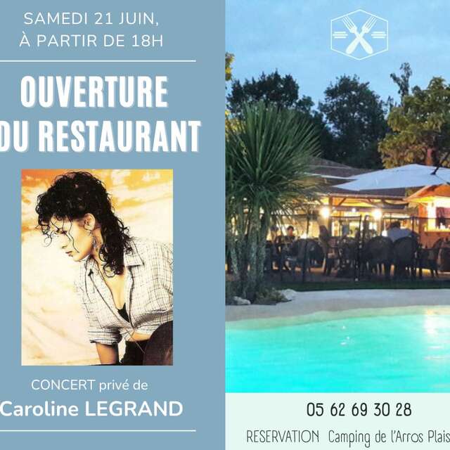 Repas et concert au Camping