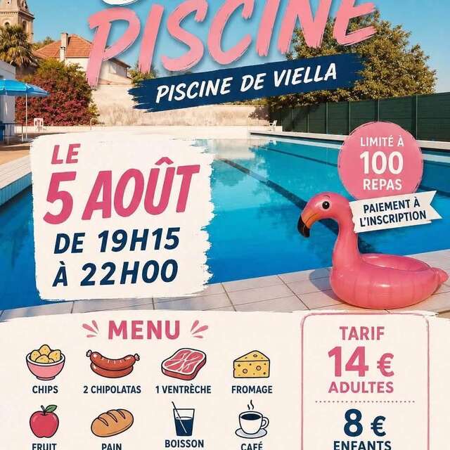 Soirée grillades à la piscine